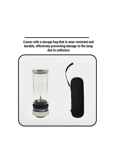 Mufunye Açık Hava Mum Işığı - Gaz Alevli Lamba Tabanı - Siyah Çok Renkli