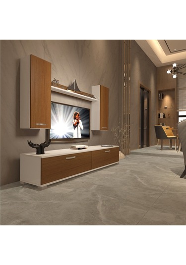 Decoraktiv Eko 7 Slm Std Tv Ünitesi Tv Sehpası Beyaz - Ceviz