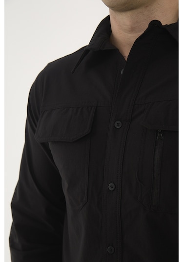 Camp Scoutland Camp376 Outdoor Tactical Rahat Ve Kullanışlı Su İticili Erkek Taktik Gömlek Siyah