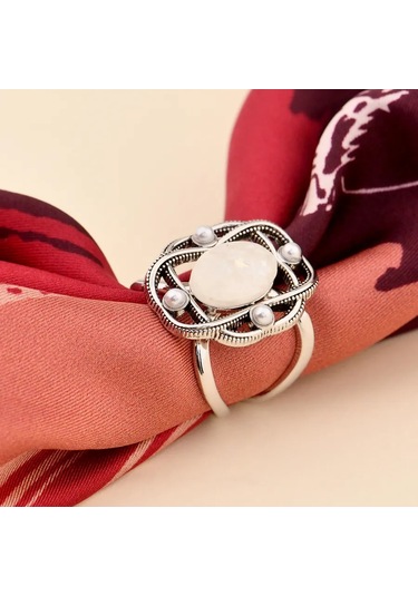 Amely Rid Eşarp Ve Shayla İçin Halka Broş Kısa Klip 199455716 Gümüş-gri