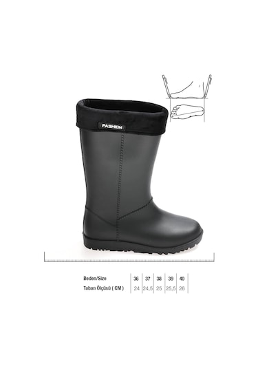 Gezer Kışlık Kadın Çizme GC2KZM.00623.00.010.010 Siyah