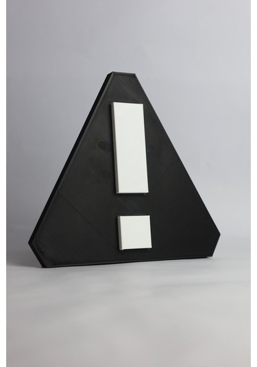 Dikkat Dekoratif - 3 Boyutlu Tabela 17cm