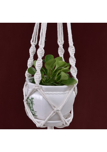 Xindoker Pamuk İpi Bitki Asıcı, Evbahçe Çiçek Saksısı Asma Aletleri, Dayanıklı Modern Tarz, 5 Farklı Tip Seçeneği Çok Renkli