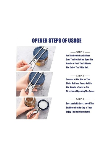 Şişe Açacağı, Ayarlanabilir Çok İşlevli Paslanmaz Çelik Konserve Açacağı, Manuel Konserve Açacağı Mutfak Aksesuarı, Kolay Açılan Ayarlanabilir Konserve Açacağı Pl Diğer