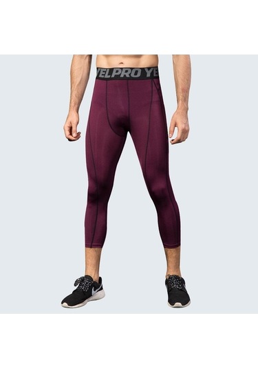 Tongxida Türk Erkek Kırpılmış Pantolon Koşu Tayt Spor Eğitim 3/4 Kısa Pantolon Sıvırlar Spor Salonu Lacivert Lacivert