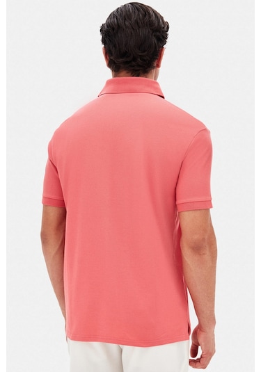 Twn Slim Fit Okyanus Mercanı Pike Dokulu T-shirt 4ec146011784m Mr2