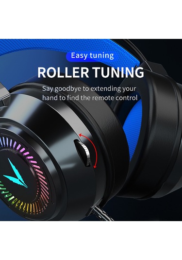 Kosona G58 Kulaküstü Oyun Kulaklığı 7.1 Çevresel Sesli Mikrofonlu, Renkli Işık Ve 3.5mm+usb Bağlantılı Siyah Bilgisayar/ps4/smartphone Uyumlu