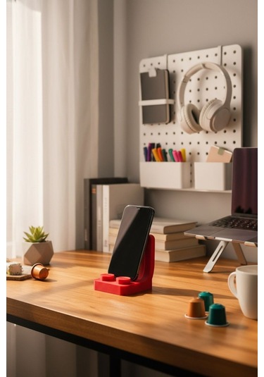 Tuğla Görünümlü Telefon Ve Tablet Standı Çok Renkli