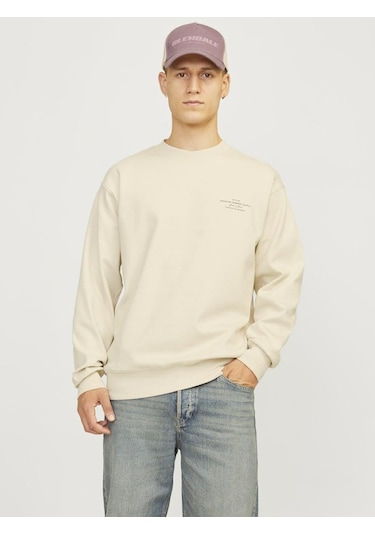 Jack Jones Blachad Brandıng Bisiklet Yaka Erkek Sweat 12261386 001