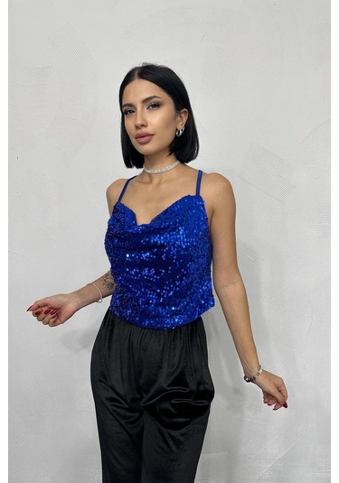 Ge Ticaret Saks Askılı Degaje Bluz Saks