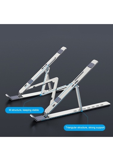 Novahub 7 Seviye Ayarlanabilir Alüminyum Laptop Standı - Ergonomik, Taşınabilir, Isınma Önleyici Stand