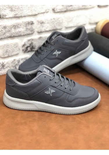 Luttoon Büyük Numara 45-46-47-48 Ortopedik Erkek Spor Ayakkabı Gri