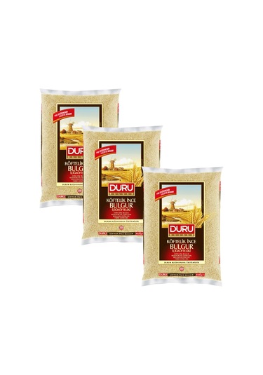 Duru Çiğ Köftelik İnce Bulgur 3 x 1 KG