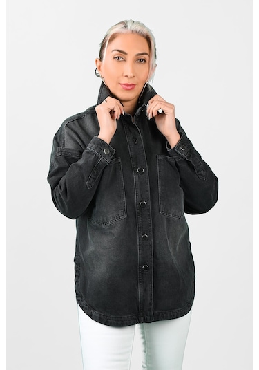 Kadın Oversize Kot Ceket 2l/6420 001