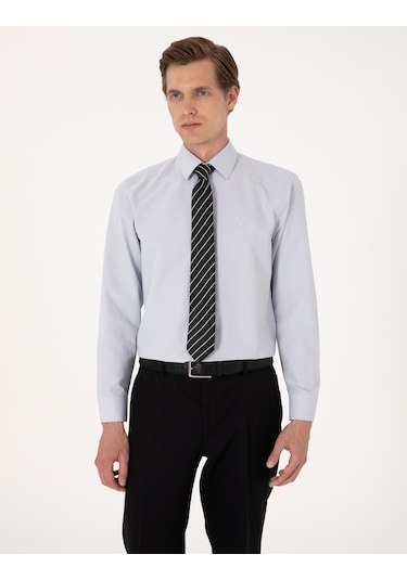 Pierre Cardin Erkek Açık Gri Gömlek Basic 50316742-vr001 Açık Gri
