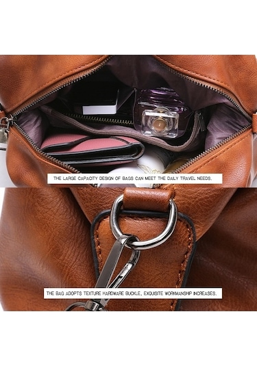 Wondernest Bayanlar Gündelik Çanta Yumuşak Yüzlü Düz Renk Tek Omuz Çapraz Büyük Çanta Siyah Av Siyah