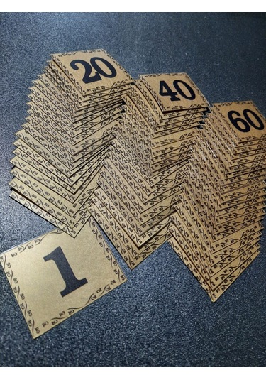 Kapı Numarası  5.5x6.5 Cm  Kendinden Yapışkanlı No:1 Den 60’A