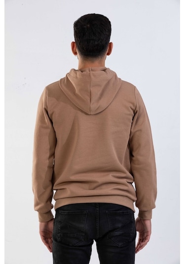 Rafcoll Ünisex Camel Kapşonlu Sweathırt Camel