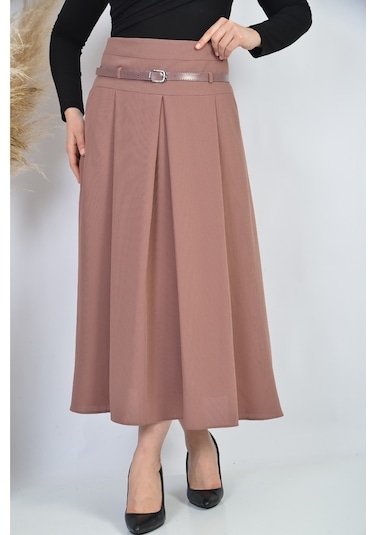 Soralline Bayan Etek Etamin Desen Baharlık 755 Gül Kurusu Gül Kurusu Gülkurusu