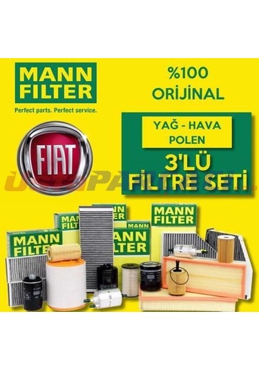 Fiat Punto / Grande Punto 1.4 8V. Mann-Filter Filtre Seti 2005-2