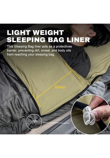 Pazly Yumuşak Nefes Alabilir Uyku Tulumu İçliği - Hafif Gri, Uzun Ömürlü, Taşınabilir Gri