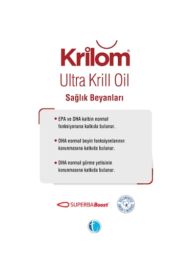 Krilom Ultra Krill Oil Takviye Edici Gıda 30 Yumuşak Kapsül