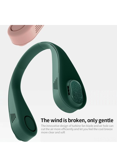 Yunboo 360 Esintili Boyun Askılı Bıçaksız Fan - 3 Hız Ayarlı, 16 Saate Kadar Çalışma Süresi Beyaz