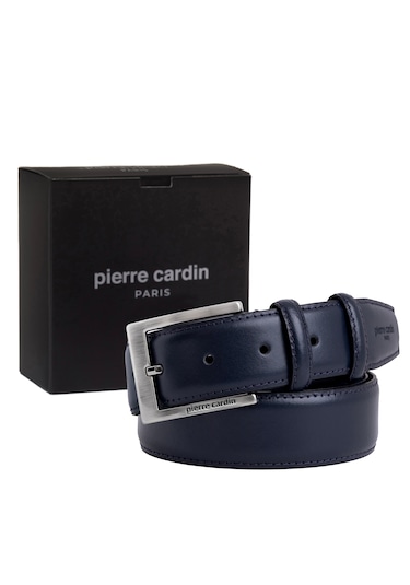 Pierre Cardin Deri Erkek Kemer En 3,5 Cm Pc-2009 Lacivert