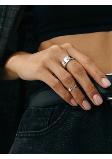 Fly Jewelry 925 Ayar Gümüş Falanks Yüzüğü 252940073 Gri