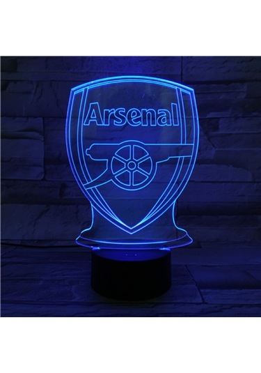 Arsenal Fc Usb 3d Anime Gece Lambası Atmosferik Led Masa Lambası Futbol Severler İçin Noel Hediyeleri Çocuk Odası İçin Dekoratif Lamba-fd17- Çok Renkli