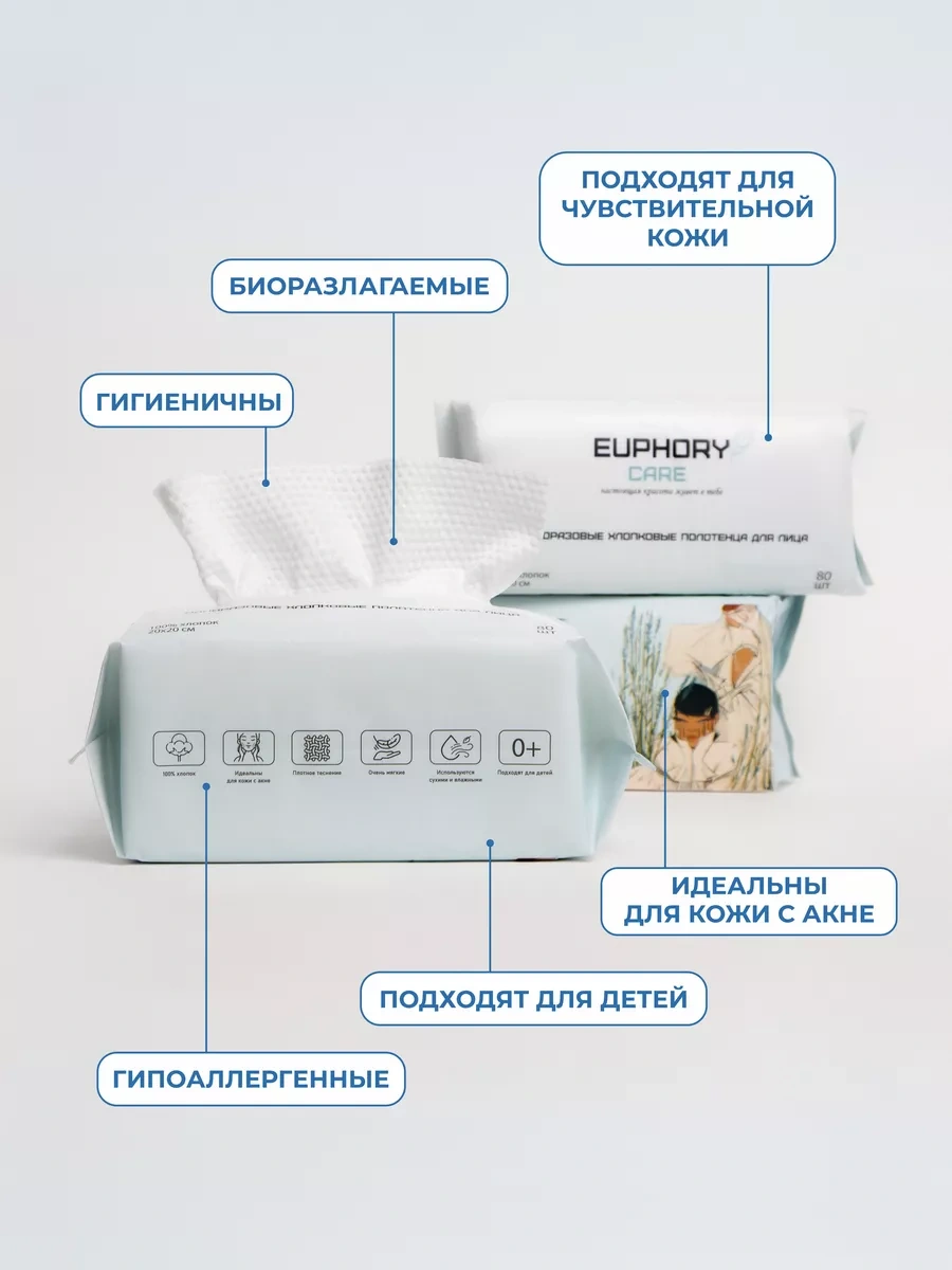 Euphory Care Tek Kullanımlık Yüz Havlusu, 1 Paket 213210250