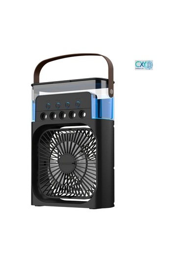 Boatshop1 Usb Çalışan Taşınabilir Masa Fanı Tamamen Siyah 600 Ml 5 Hız Ayarlı Sessiz 23 5cm Kompakt Ofis Ev Kamp İçin