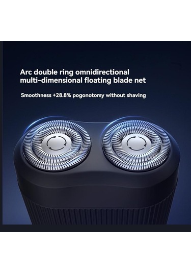 Xıaomı Showsee Turbo Elektrikli Tıraş Makinesi Ikiz Bıçak Kuru Islak Jilet Sakal Düzeltici Kesici Typec Şarj Edilebilir Erkek Jilet Makinesi