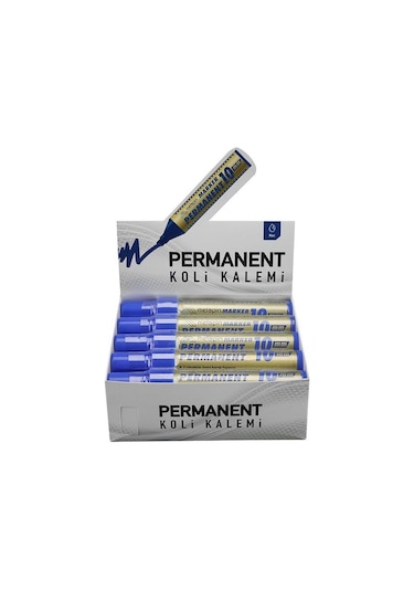 Metapin 10mm Permanent Koli Kalemi Mavi 10'lu