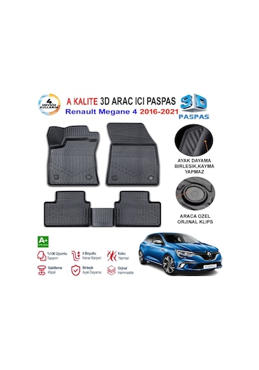 Renault Megan 4 3d Paspas Havuzlu Pro 2016-2021 Arası