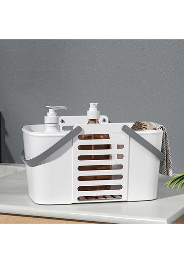 Homyl Duş Sepeti, Tahliye Delikli Ev Depolama Spor Salonu Beyaz