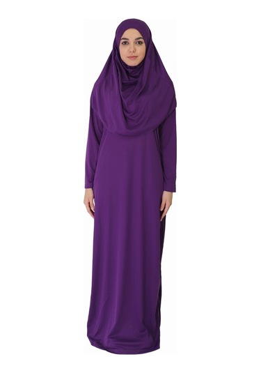 Menekşe Moru Fermuarsız Namaz Elbisesi Mor