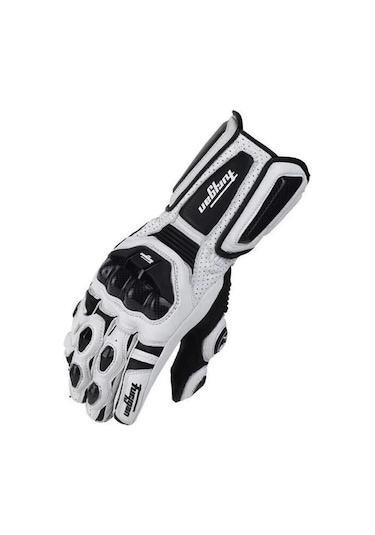 Ambition Motosiklet Enduro Yarış Eldiveni Beyaz