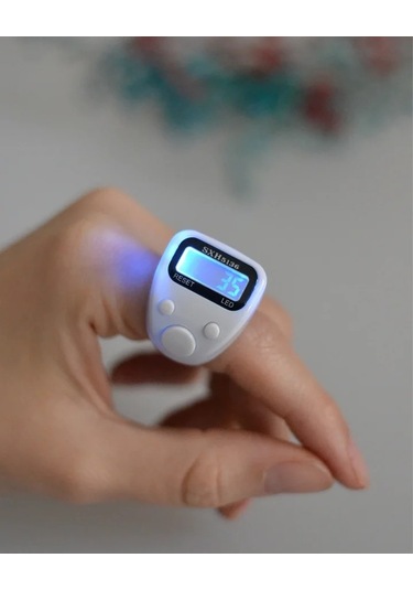 Mini Işıklı Zikirmatik Beyaz