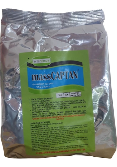 Masscaptan 400 Gr Kaptan Kara Leke İlacı Külleme İlacı Yaprak Küfü İlacı Mildiyo Mildiyö İlacı