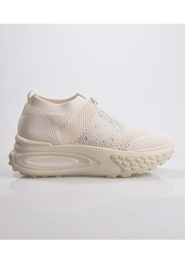 Guja 25y305-4 Kadın Taşlı Sneaker Ayakkabı Bej Bej