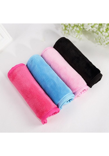 Hangfox 5'li Tekrarlı Kullanım Mikrofiber Yüz Temizleme Bezi - Dayanıklı Kenar, Hızlı Kuruyan, Kokusuz, Tüm Cilt Tipleri İçin, Sadece Sıcak Suyla Makyaj Ve Yetiği Temizler Mavi, Pembe, Pembe, Siyah, Mor