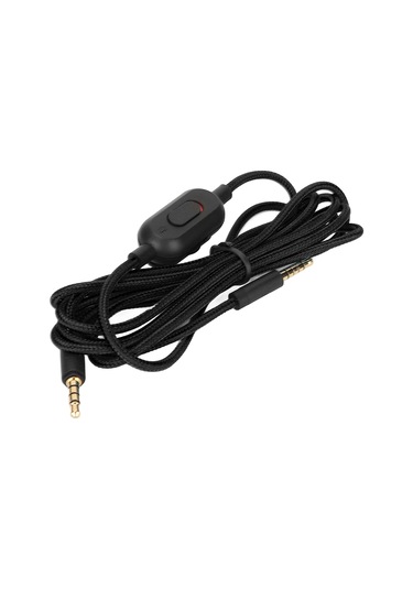 Logitech G Pro G Pro X G433 G233 Siyah İçin Ses Kontrolü Ve Sessiz Düğmeli Dokuma Kulaklık Kablosu