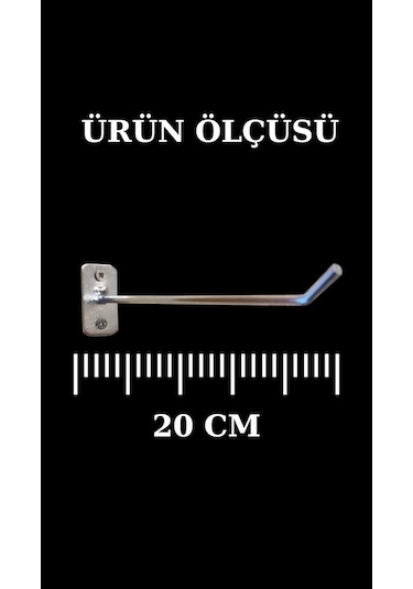 200 Adet 20 Cm Suntaya Kanca Duvara Monte Kanca Çok Amaçlı Krom