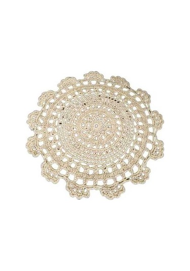 Fastbuy Bej Yastık Bardak, El Yapımı, Ev Pamuk, 25cm, Ziyafet İçin, Yıkanabilir Bej