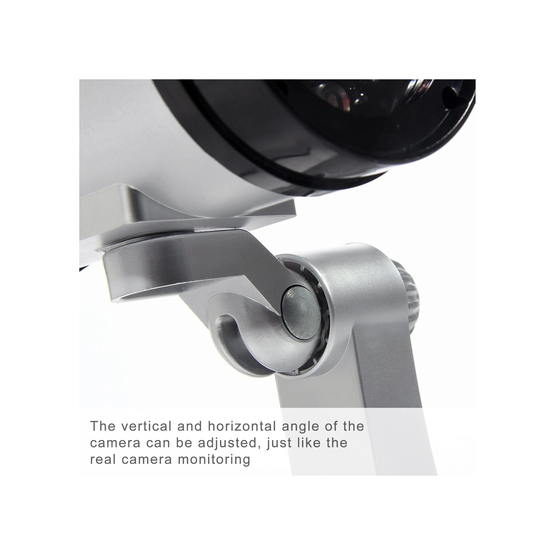 Youmex Gümüş Renkli Açı Ayarlanabilir Imitasyon Güvenlik Kamerası, Kırmızı Flaş Işıklı, Pil Dışında Teslim Edilir