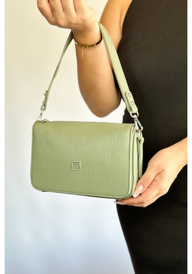 Jps-orta Boy Spor Model Çok Bölmeli 2 Asklı Kadın Çapraz Omuz Çantası 4036 Yeşil Kombin Yeşil