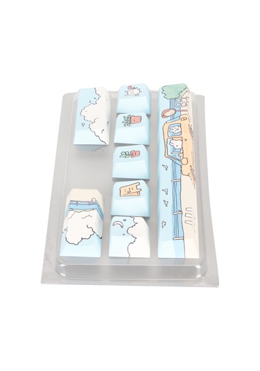 Xindoker 8 Adet Pbt Klavye Anahtarı Seti - Termal Süblimasyon Teknolojisi -  Yükseklik - 61/87/104/108 Tuşlu Mekanik Klavyeler İçin Uyumlu - Dıy Dekoratif Anahtar Takımı