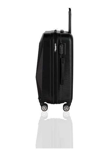 Polo&Sky Elmas Model Siyah Renk Orta Boy Valiz Bavul Siyah