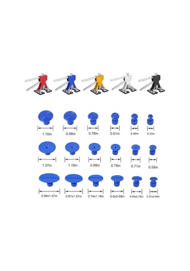 Pazly Otomobil Çukurları Çıkarma Aleti - Paslanmaz Çelik, 18 Adet Tamir Tabanı, Pratik